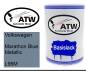 Preview: Volkswagen, Marathon Blue Metallic, L96M: 500ml Lackdose, von ATW Autoteile West.